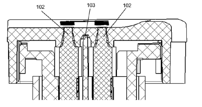 內(nèi)殼體隔離數(shù)個導(dǎo)光體的示意圖多信標光開關(guān)防竄光結(jié)構(gòu)圖