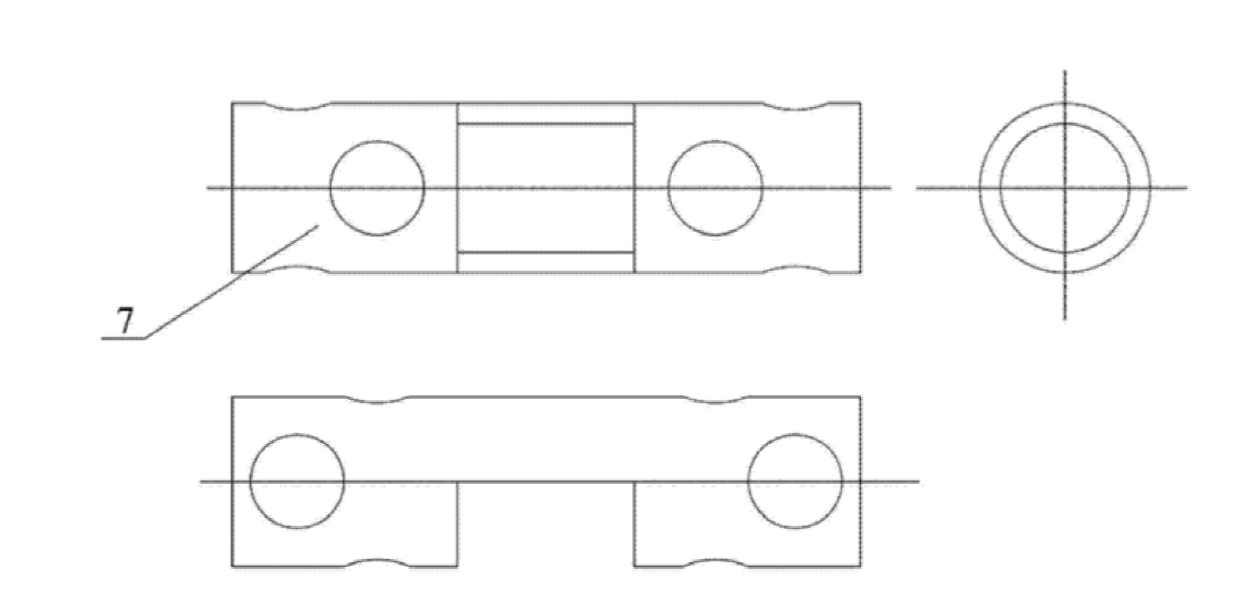 鋼質(zhì)準直器連接管凹槽與點膠孔結構示意圖 - 廣西科毅光通信