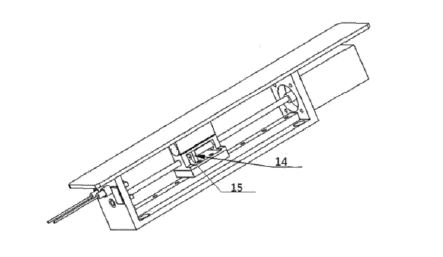 根據(jù)本實用新型電控光可調光纖延遲線滑塊處安裝示意圖