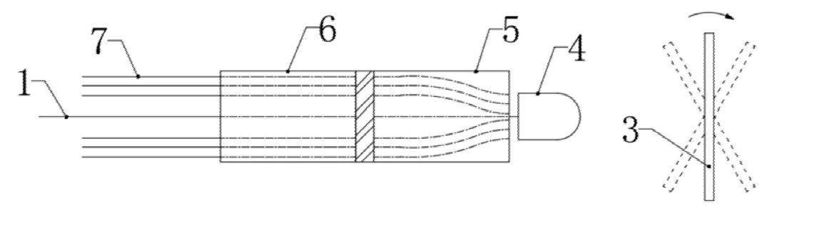 陣列波導式光開關實施例一同側布局結構示意圖 - 廣西科毅光通信