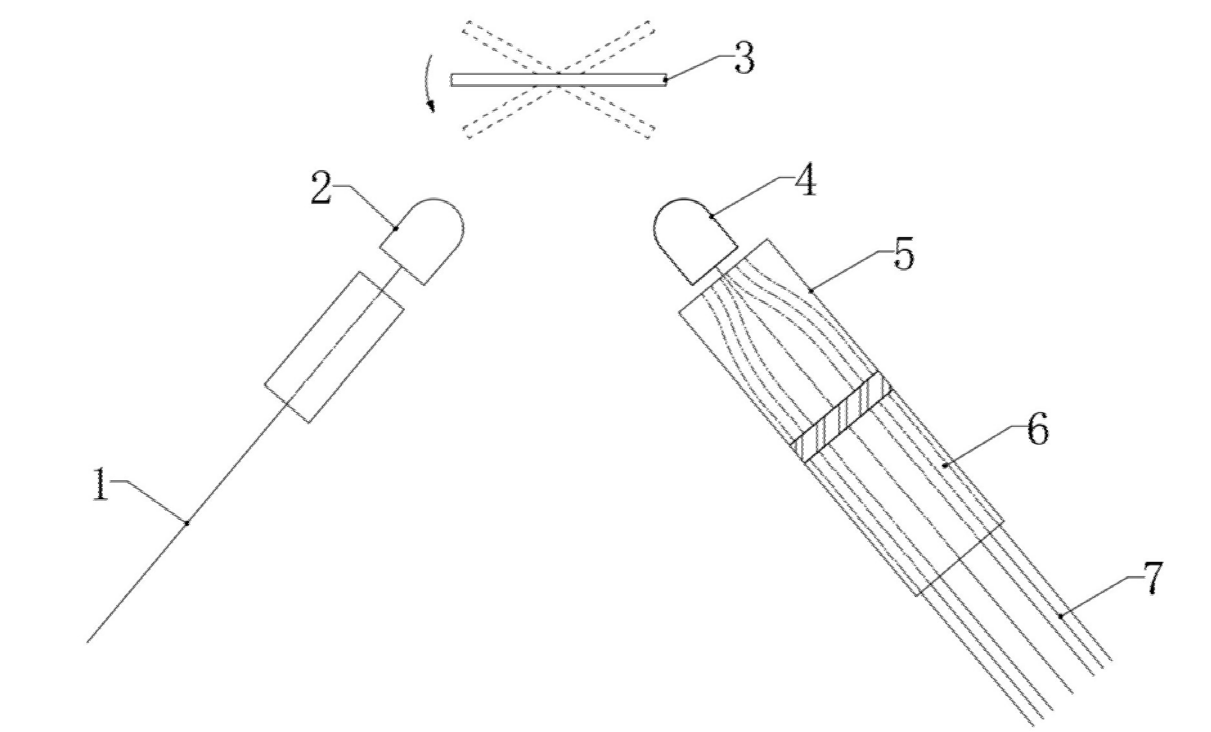 陣列波導式光開關實施例二兩側布局結構示意圖 - 廣西科毅光通信