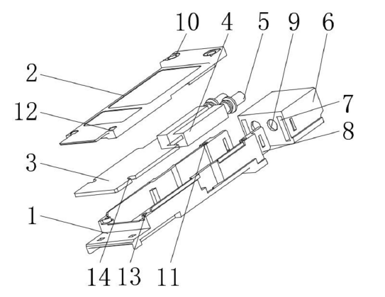 光模塊立體分解結(jié)構(gòu)示意圖 | 展示各組件分解關(guān)系與定位方式 - 廣西科毅光通信